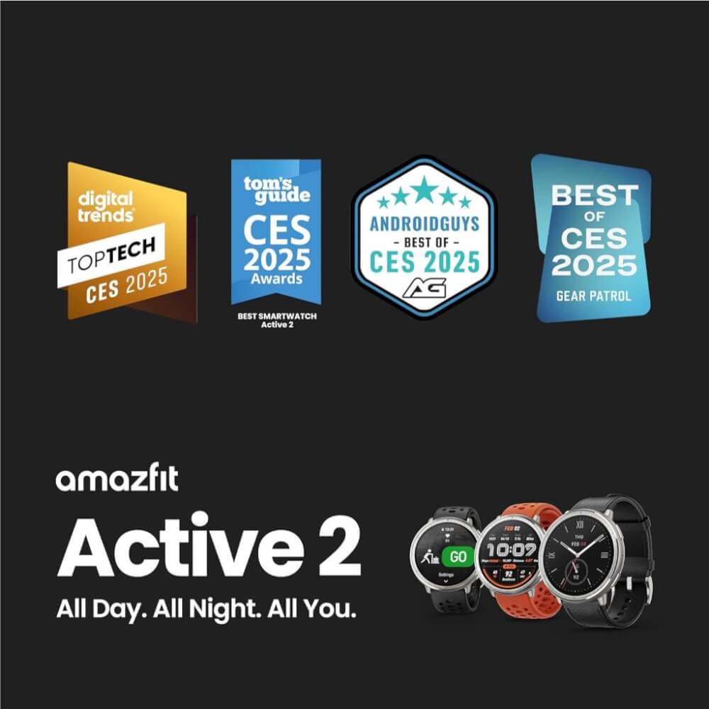 SMARTWATCH AMAZFIT ACTIVE 2 1.32" AMOLED BLACK SPORT