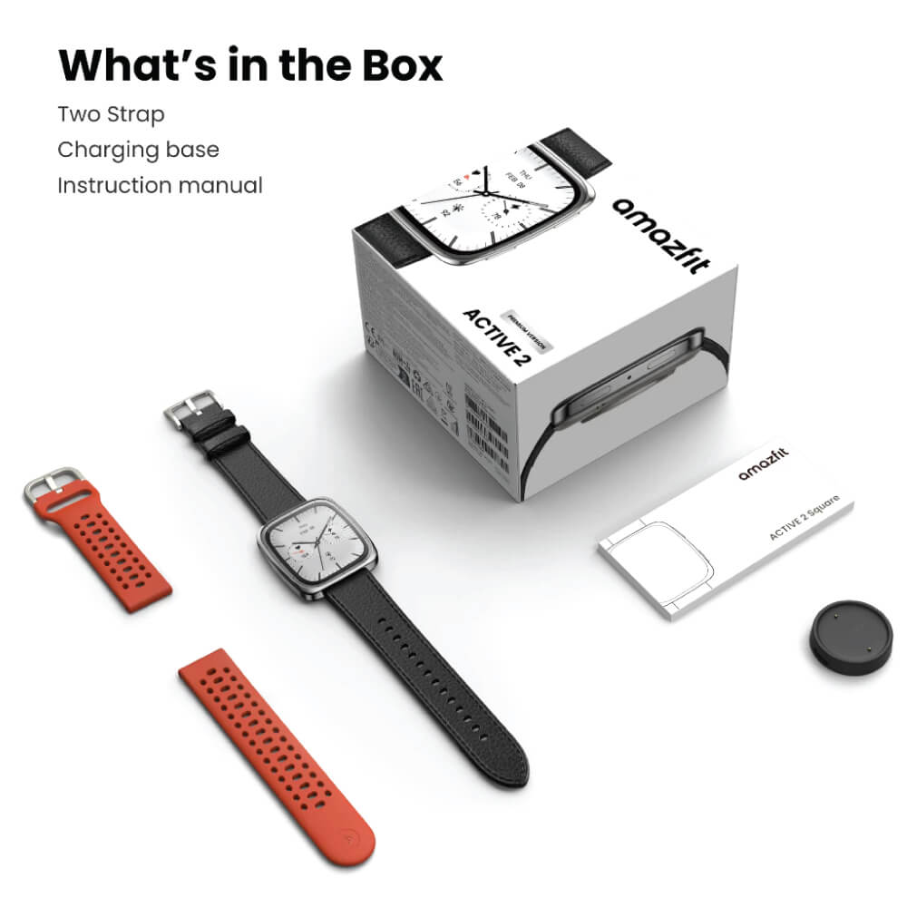 SMARTWATCH AMAZFIT ACTIVE 2 SQUARE 1.75" AMOLED BLACK