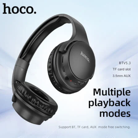 OVER-EAR WIRELESS BLUETOOTH HEADPHONES HOCO FOLDABLE DESIGN