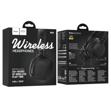 HOCO W64 Earl II Wireless Headphones, Black