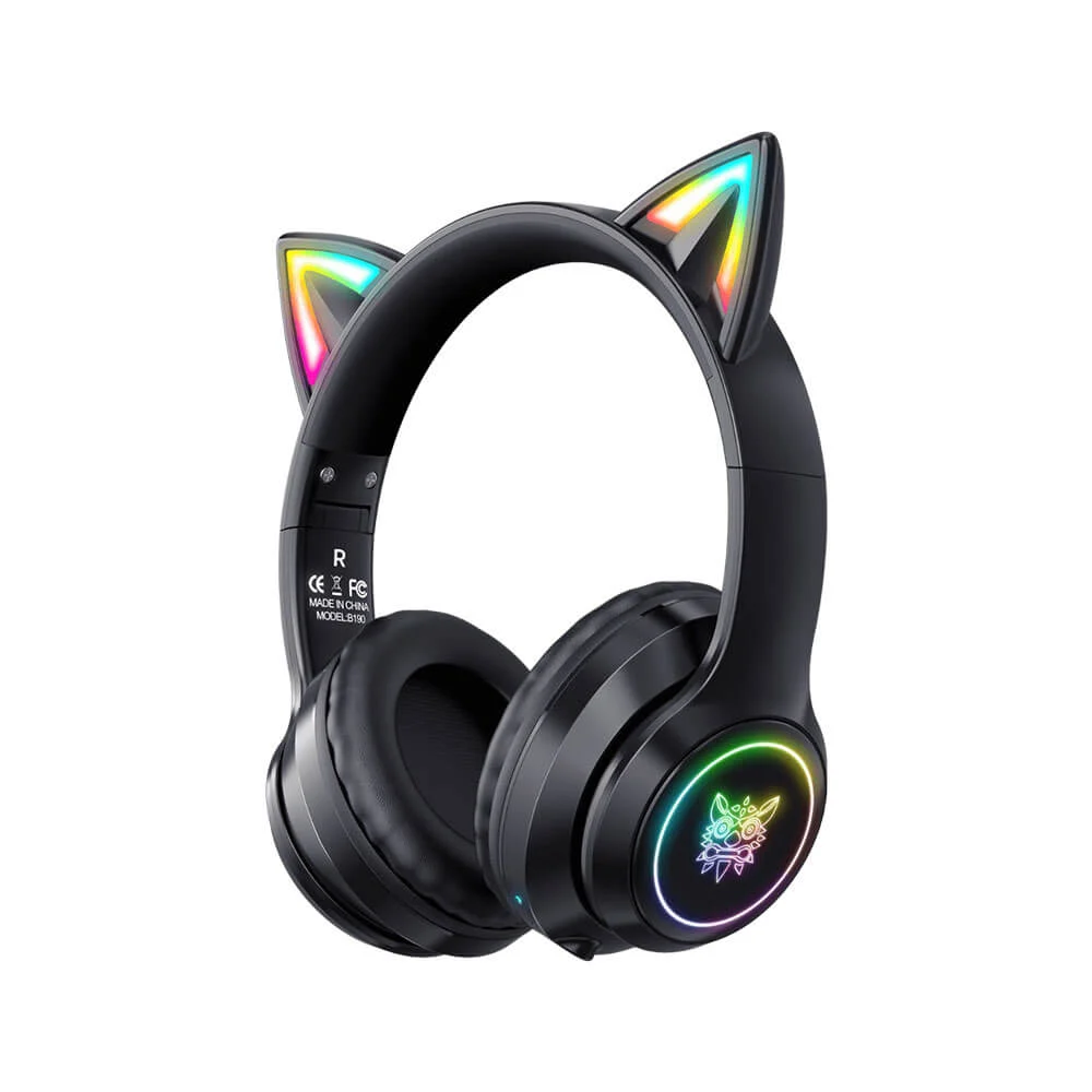 ONIKUMA B90 RGB CAT EAR WIRELESS GAMING HEADSET - BLACK