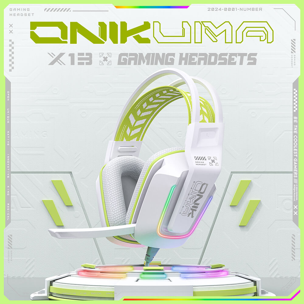 ONIKUMA X13 GAMING HEADSET - WHITE