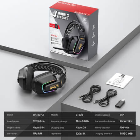 ONIKUMA GT828 4 MODELS WIRELESS GAMING HEADSET