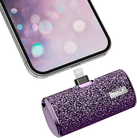 POWERBANK IWALK SECRET MAH LIGHTNING CHARGER PURPLE DIAMOND COLOR