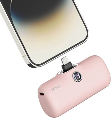 POWERBANK IWALK LINKPOD PRO 4800 MAH LIGHTNING CHARGER PINK COLOR