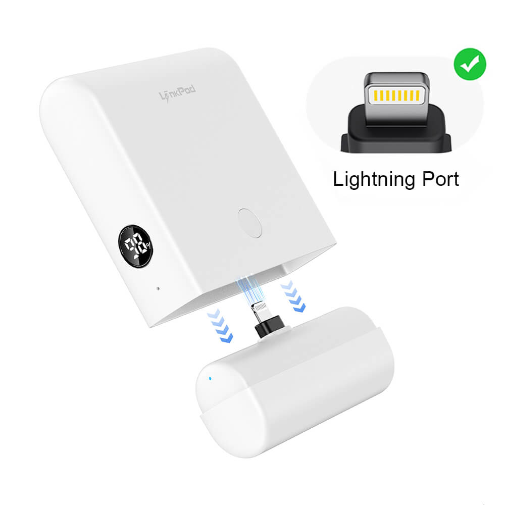 POWERBANK IWALK LINKPOD PLUS 13500MAH 20W FASTCHARGE : WHITE : LIGHTNING