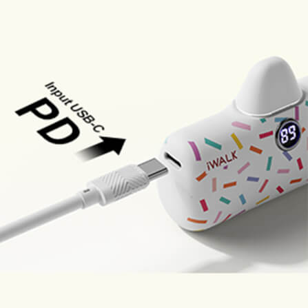 POWERBANK IWALK LINKPOD PRO 4800 MAH LIGHTNING CHARGER WHITE CANDY COLOR