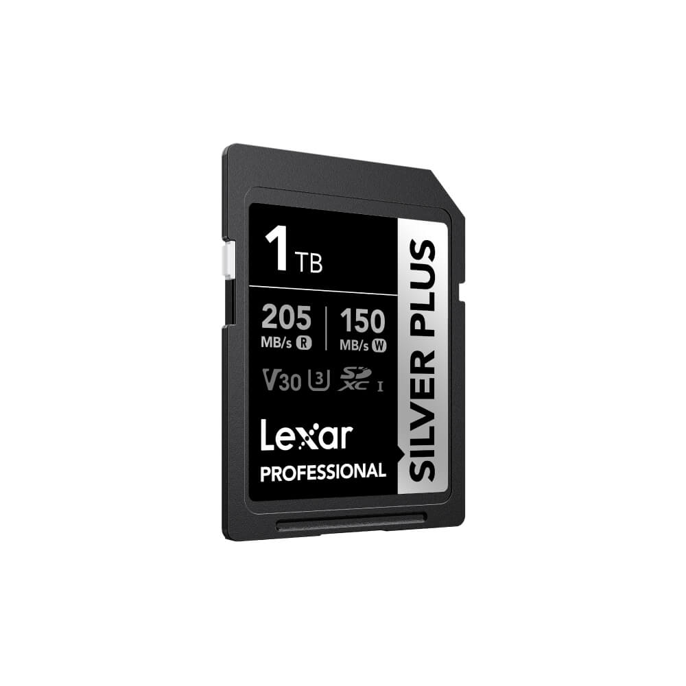MEMORY CARD LEXAR SILVER PLUS 1TB UHS-I U3 V30 SD CARD FULL-HD 3D 4K RW205/150MB/S ZLSDSIPL001T-BNNNG)