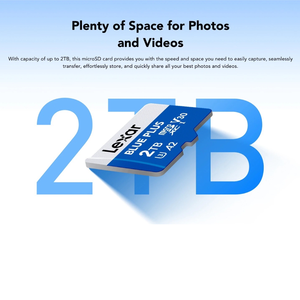 MEMORY CARD LEXAR MICROSD CARD BLUE PLUS 512GB R170MB/S1 (LMSBLPL512G-BNANG) FOR SMARTPHONES TABLETS ACTION CAMERA
