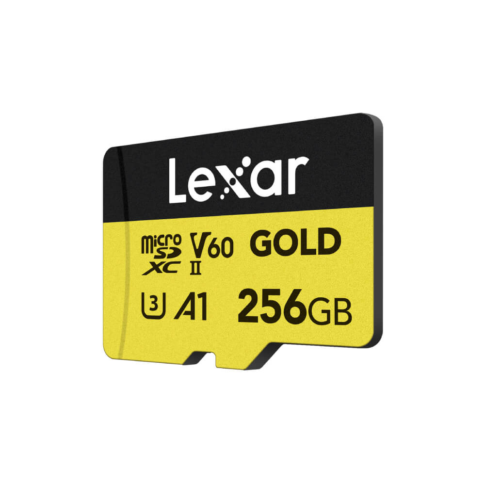 MEMORY CARD LEXAR GOLD MICROSD CARD 256GB UHS-II U3 V60 FULL-HD 3D 4K RW280/100MB/S (LMSGOLD256G)