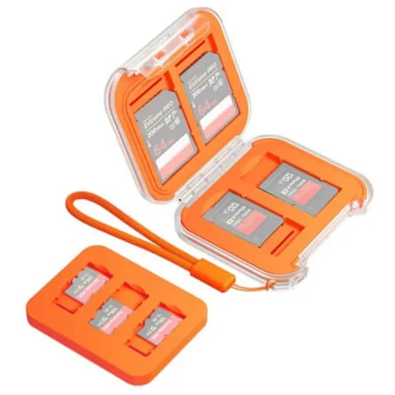 MINI MEMORY CARD CASE ULANZI CC01 POCKET-SIZE ORANGE