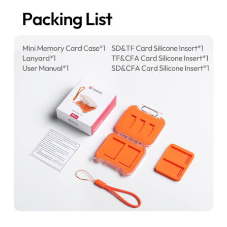 MINI MEMORY CARD CASE ULANZI CC01 POCKET-SIZE ORANGE