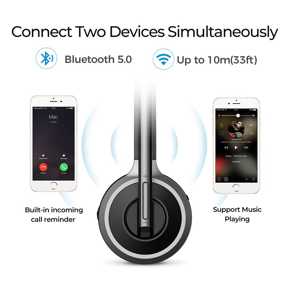 Mpow M5 Bluetooth 5.0 Headset Wireless